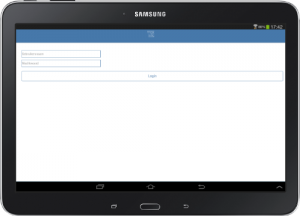 Mox-info Android App inlogscherm